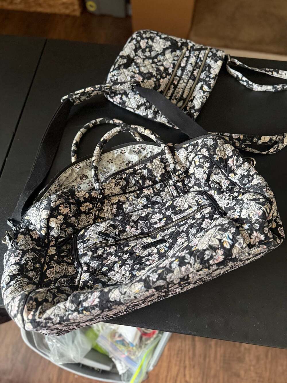 Vera Bradley Quilted Floral Travel Weekender & Crossbody Set